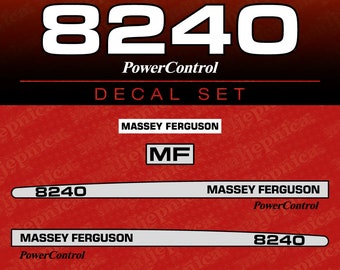 Massey Ferguson 8240 Aftermarket Replacement Tractor Decal (Sticker) Set