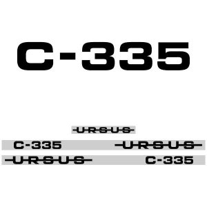 Ursus C-335 アフターマーケット交換用トラクターデカール (ステッカー - 取り外し可能 - 取り外し可能) セット