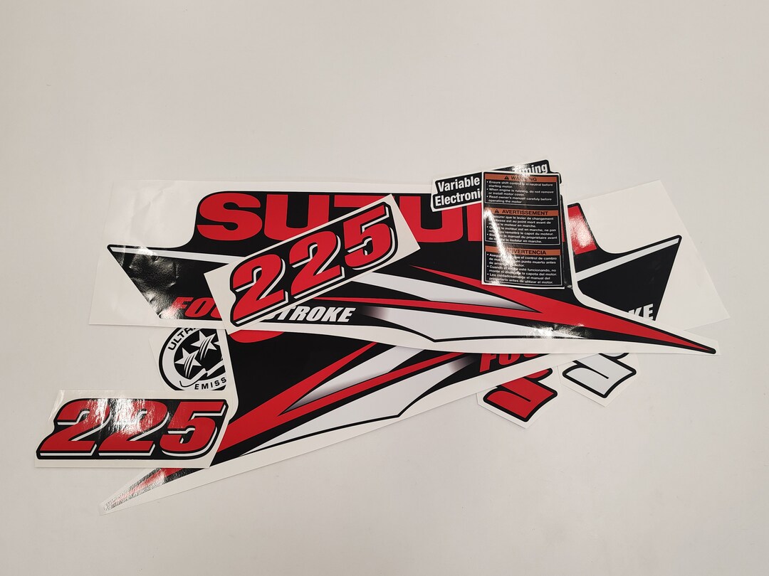 Suzuki 225 RL Four Stroke (2010) Aftermarket Replacement Outboard Decal ...