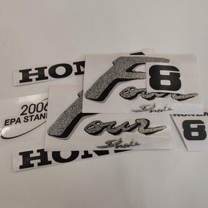 Aftermarket Replacement Decals for Honda 8hp Four Stroke Silver 2000 Outboard Sticker Set