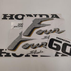 Calcomanías de repuesto para el mercado de accesorios para el juego de calcomanías para motores fueraborda Honda 60 hp Four Stroke Gold 2000