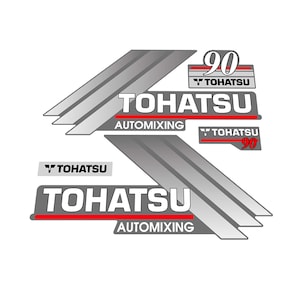 Tohatsu 90 Automixing (2004) Outboard Decal Sticker Set