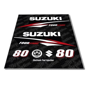 Suzuki 80 Four Stroke Outboard Decal Sticker Set