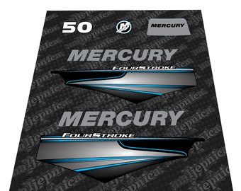 Mercury 50 Four Stroke 2013 outboard decal sticker set