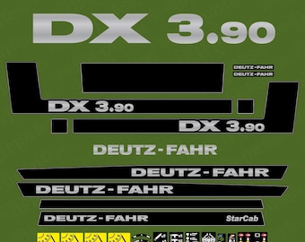 Deutz DX 3.90 Aftermarket Replacement Tractor Decal (Sticker) Set