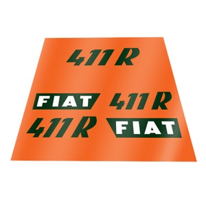 Fiat 411 R Aftermarket Replacement Tractor Decal Sticker Set image 1
