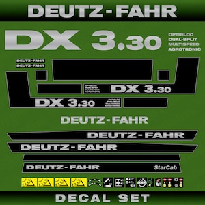 Deutz DX 3.30 ODMA Aftermarket Replacement Tractor Decal (Sticker) Set