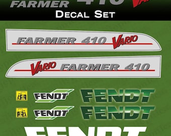 Fendt Farmer 410 Vario Aftermarket Replacement Tractor Decal Sticker Set