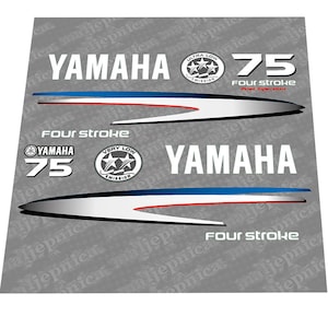 Yamaha 75 Four Stroke (2002-2006) Outboard Decal Sticker Set