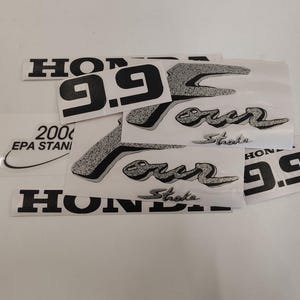 Aftermarket Replacement Decals for Honda 9.9hp Four Stroke Silver 2000 Outboard Sticker Set