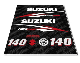 Suzuki 140 Four Stroke Outboard Decal Sticker Set