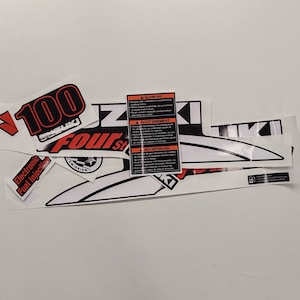 Suzuki 100 Four Stroke (2004) Aftermarket Replacement Outboard Decal Sticker Set