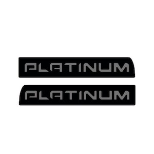 Tremor 3D AfterMarket Ersatz Fender Aufkleber für 2023 und 2024 Ford F250 oder F350 Domed Aufkleber 2 Stück / Resin Aufkleber / PLATIN Grau
