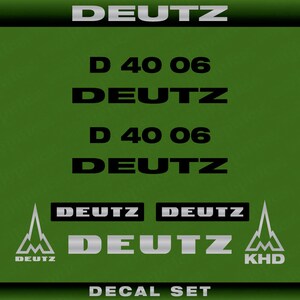 Deutz D 40 06 Aftermarket Replacement Tractor Decal (Sticker) Set