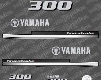 Yamaha 300 Four Stroke 2008 Outboard Decal Sticker Set
