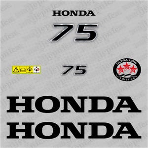 Juego de calcomanías de repuesto para motor fueraborda Honda 225 de dos tiempos (2017)