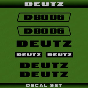 Deutz D 80 06 (1974) Aftermarket Replacement Tractor Decal (Sticker) Set