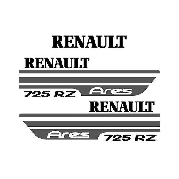 Renault 725 RZ Ares Ersatz Traktor Ersatz Traktor Aufkleber Sticker Set -  .de