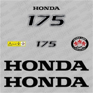 Juego de calcomanías de repuesto para motor fueraborda Honda 175 de dos tiempos (2017)