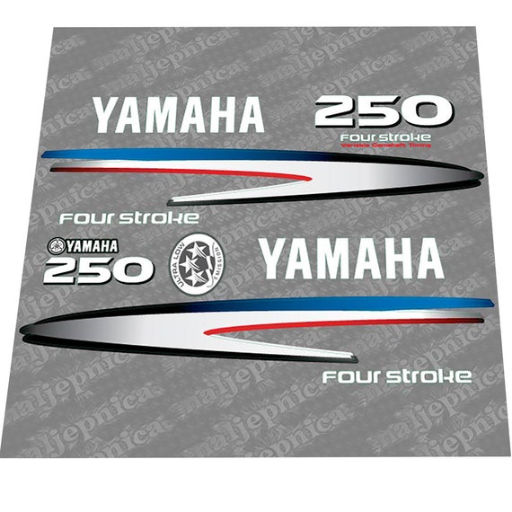 Yamaha 250 Four Stroke 2002-2006 Outboard Decal Sticker Set 