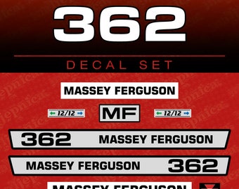 Massey Ferguson 362 Aftermarket Replacement Tractor Decal (Sticker) Set