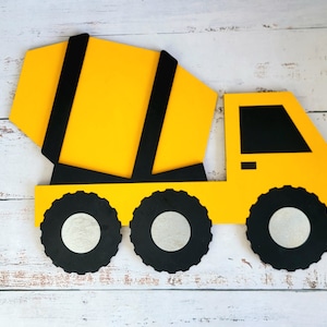 Wood Construction Wall Accessory, Construction Nursery Decor, Construction Kid Room Decor, Construction Party decor, Mixing Truck wall decor