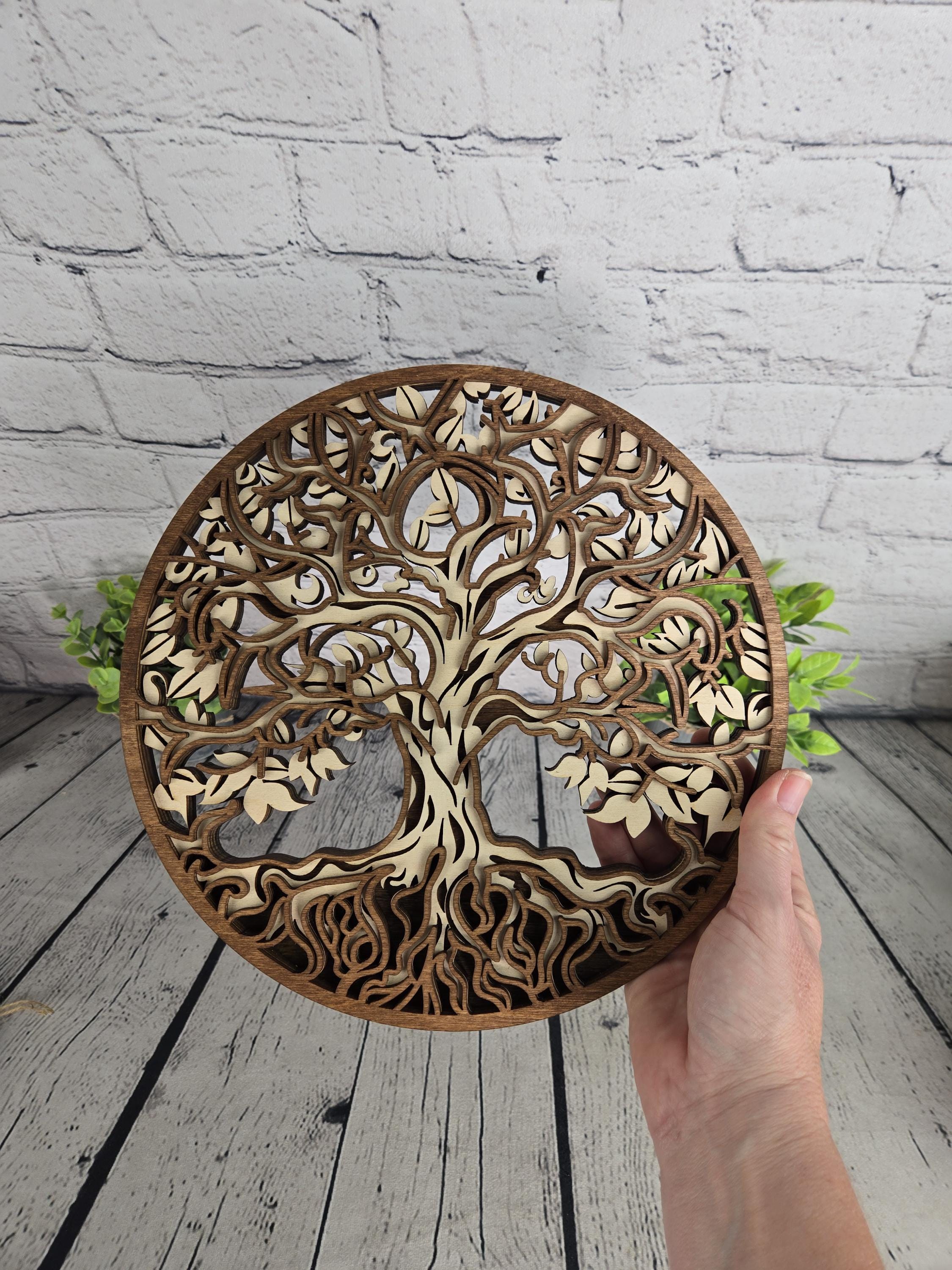 Wooden Tree of Life Wall Art – Wooden Decor – Wall Hanging – Rustic ...
