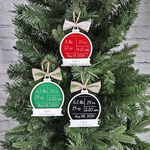 Personalized Baby&#39;s First Christmas Ornament 2025: Snow Globe Keepsake