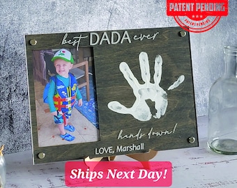 DIY Handprint Picture Frame, Personalized Father's Day Gift