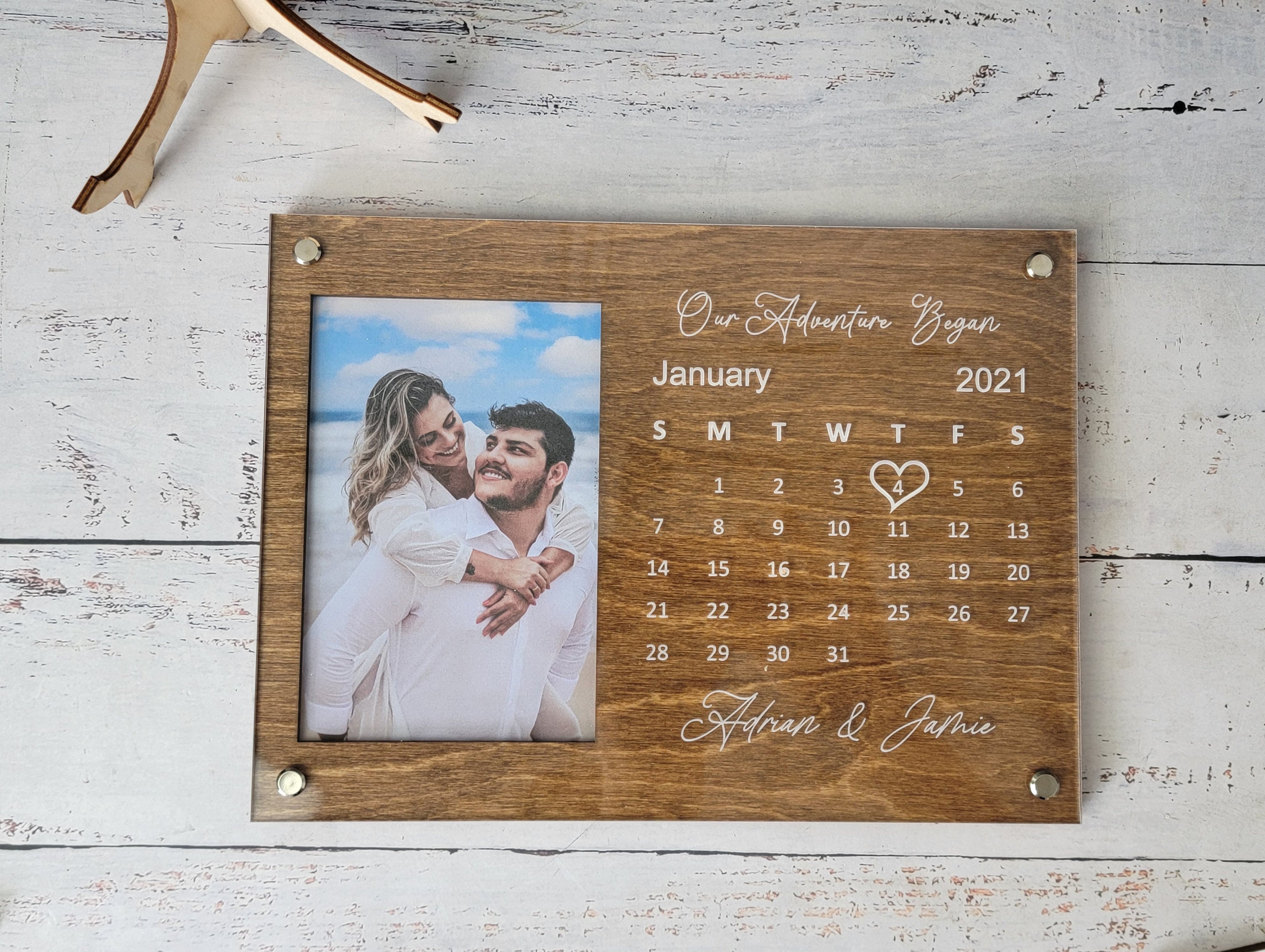 Personalized Date Engraved Picture Frame – Anniversary Gift - Etsy