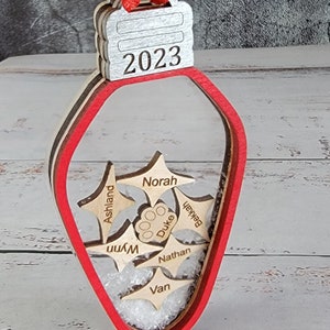 Personalized Family Christmas Ornament Christmas Light Ornament | Gift Box Included! Christmas 2025 | Family Gift| Annual Family Ornament