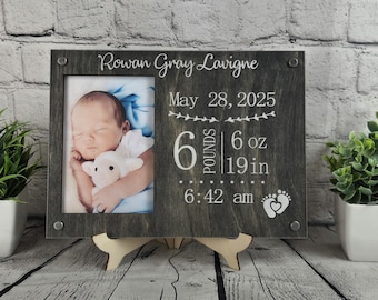 Personalized Baby Birth Stats Picture Frame - New Parent Gift