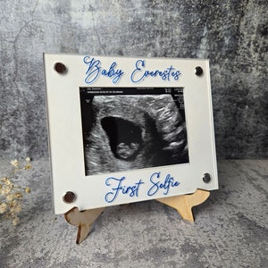 Ultrasound Picture Frame | Maternity Photo Frame Keepsake | Baby Shower Gift | Personalized Baby Scan Photo Frame - First Selfie