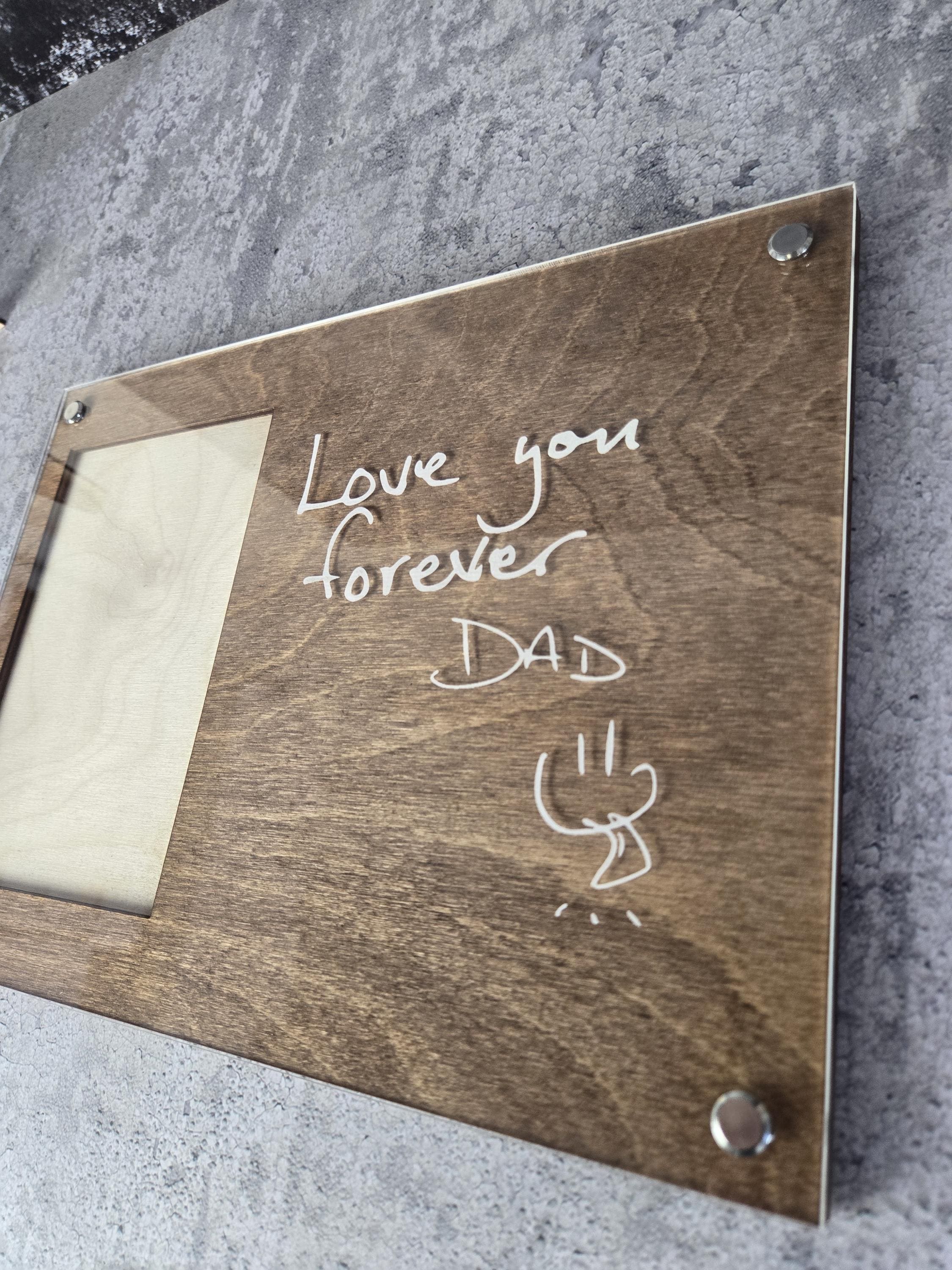 Engraved Handwriting Photo Frame: Memorial Keepsake Gift - Etsy