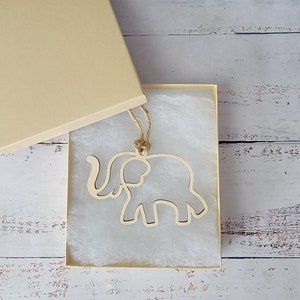 Elephant Friendship Sisterhood Ornament Keepsake Gift Wood ornament