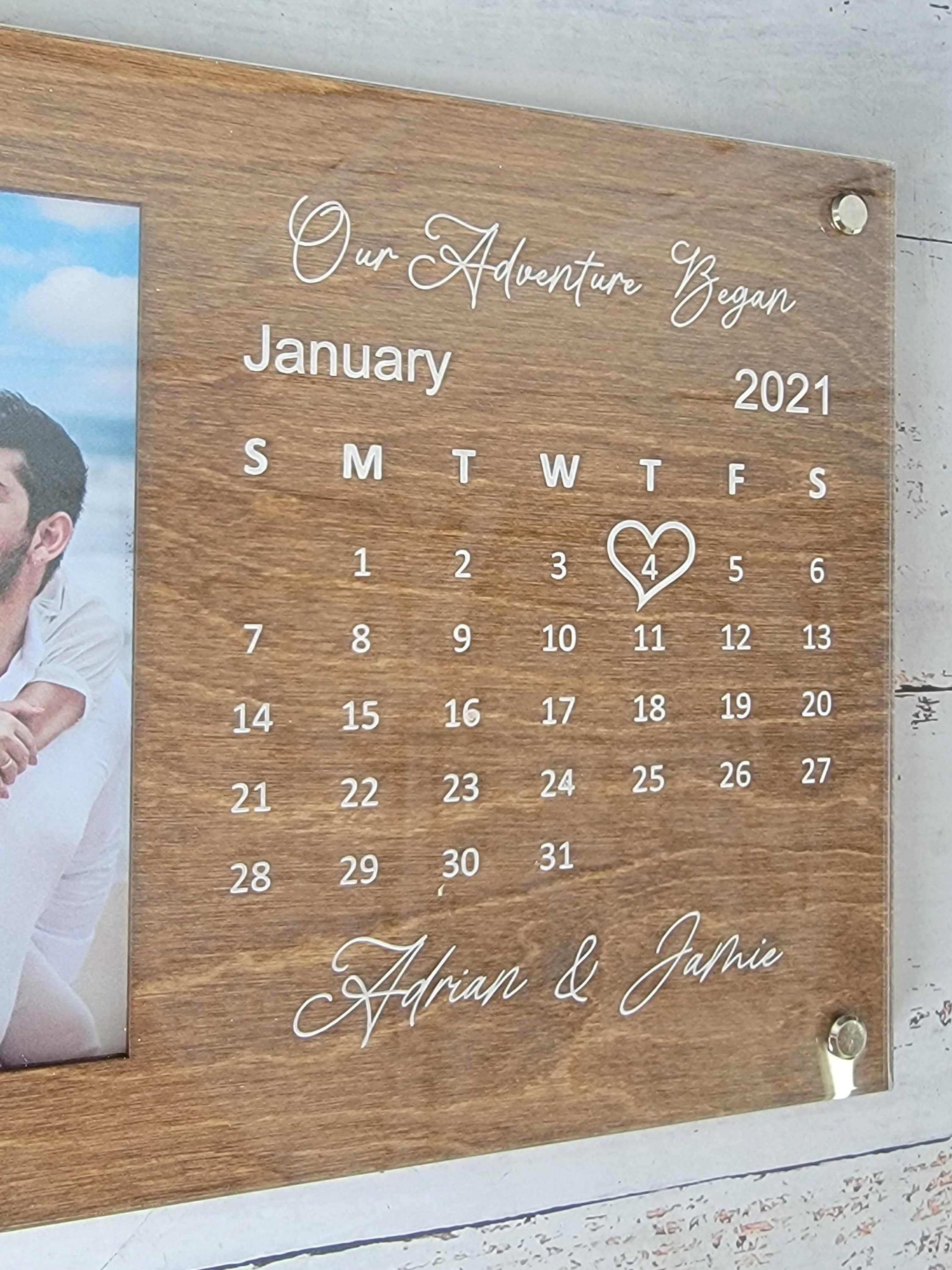 Personalized Date Engraved Picture Frame – Anniversary Gift - Etsy