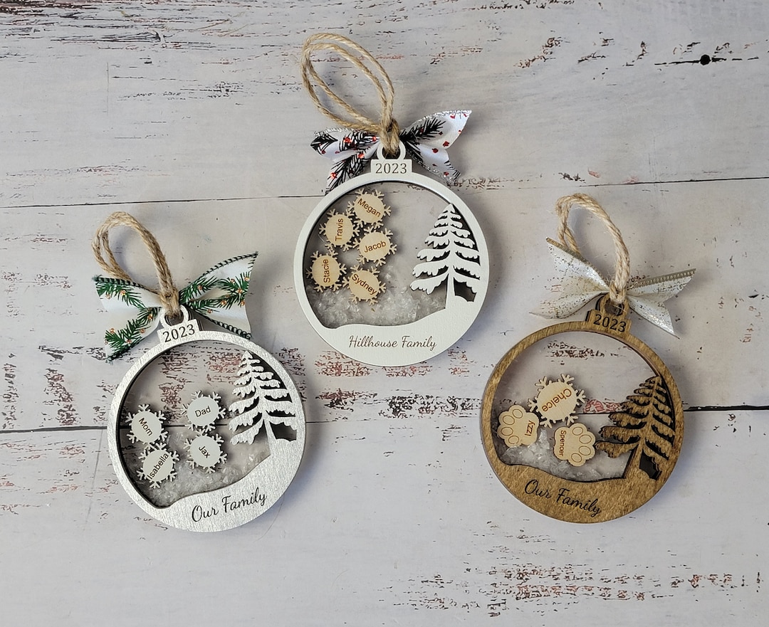 Custom Personalize Snow Globe Christmas Ornament Christmas 2025 Family Gift Personalized Yearly