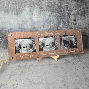 Ultrasound Picture Frame | Maternity Photo Frame Keepsake | Baby Shower Gift | Personalized Baby Scan Photo Frame - Multi picture Ultrasound