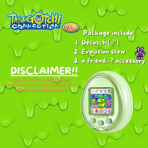 TAMAGOTCHI 4U Character Decotchi DIGITAL DOWNLOAD Not Physical - Etsy