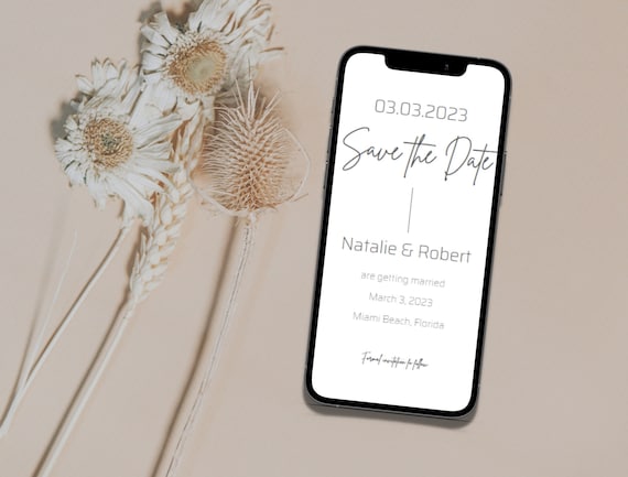 Electronic Save the Date Template | Etsy