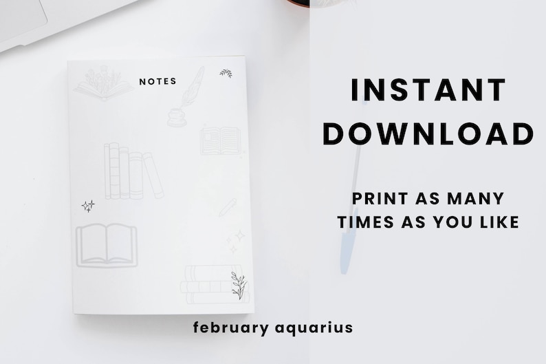 Book Review Tracker Printable Reading Log, Review Planner, Literary