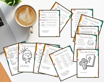 Printable bible game for kids, bible game bundle for kids