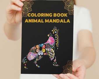 Animal Mandala Coloring pages | Printable Coloring Pages | Instant Download