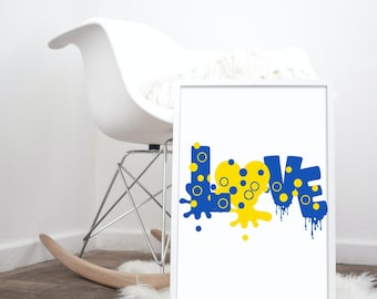 love Ukraine digital wall art
