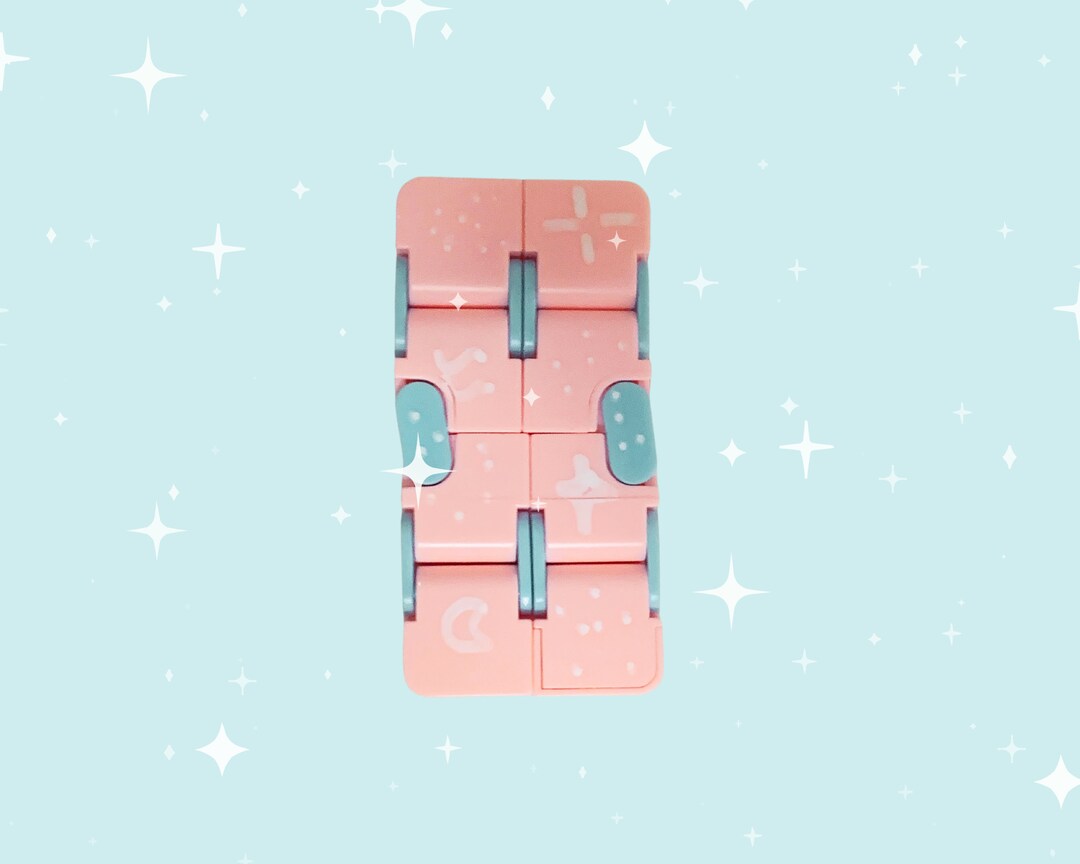 Infinity Cube Fidget Toy Pastel Sensory Autism ADHD Neurodivergent Pink