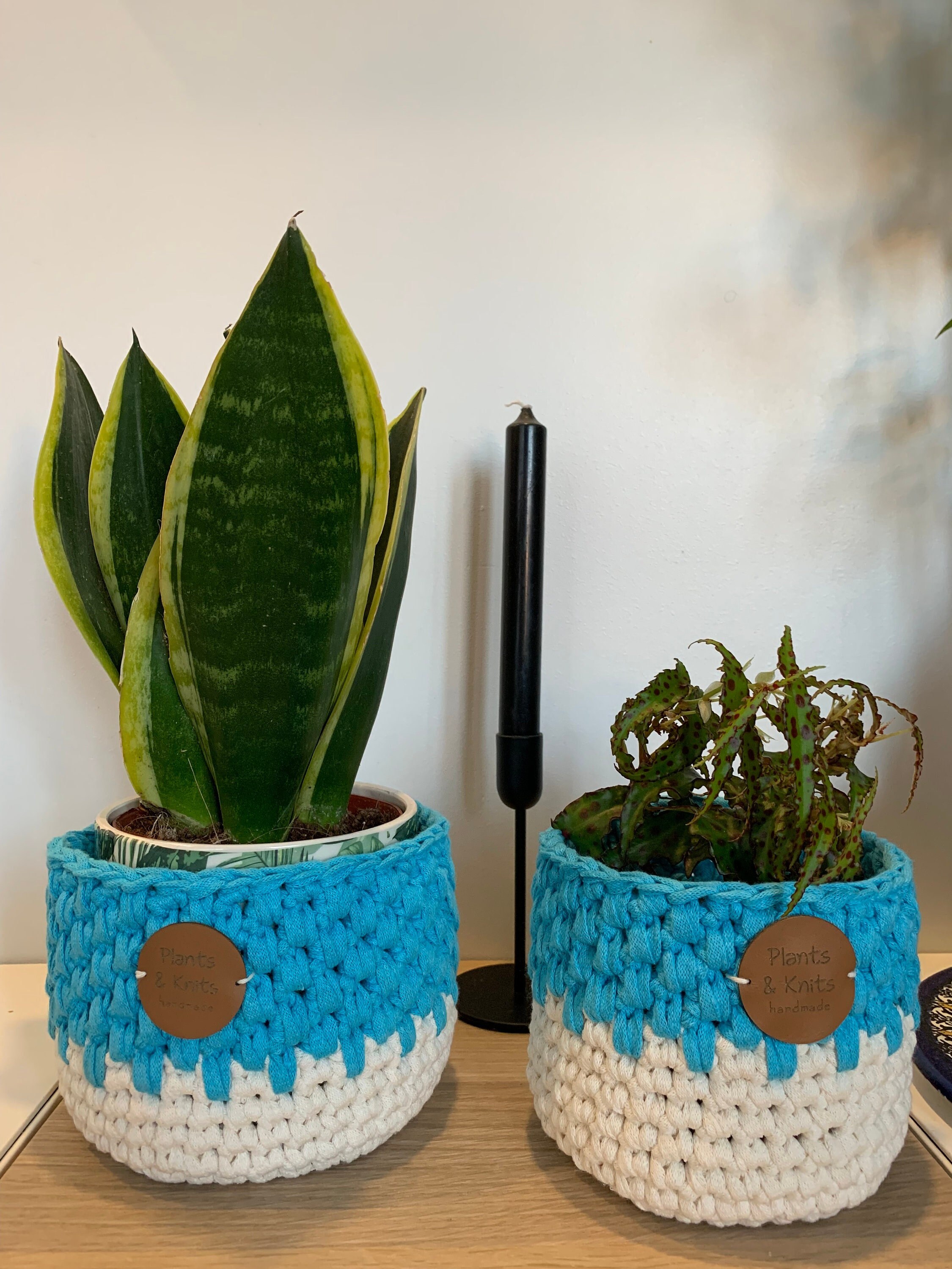 Paniers Rondes en Coton Trapilho, Panier de Rangement, Cache Pot Pour Plantes, Décoration Bohème, Co