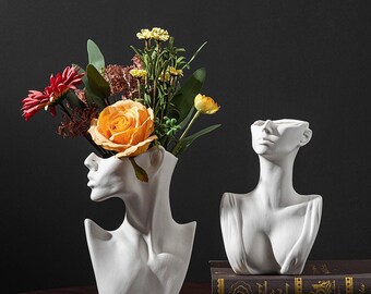 Prettyia Human Body Body Vase Chic Desktop Statue Figurines Bohemian Cabinet Tabletop Decoration Ornaments White Prettyia Human Body Body Vase Chic Desktop Statue Figurines Bohemian Cabinet Tabletop Decoration Ornaments White