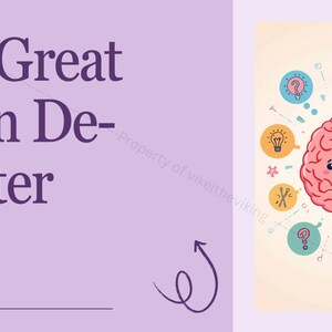 May include: A light purple graphic with the text "The Great Brain De-Clutter" and a cartoon brain surrounded by icons. The brain is pink with a smiling face. The image is designed to promote mental wellness.