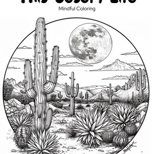 Mindful Coloring- Desert Life
