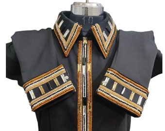 Black Western Women Show Shirt With Glass Stones For Rodeo Queen, Horse Riding, Showmanship, Horsemanship and Sportsmanship Events